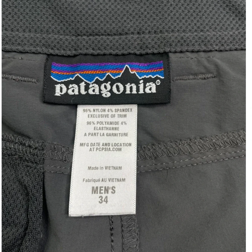 Patagonia Quandary Hiking Pants Men 34 Gray Straight Leg Outdoor Technical Trail